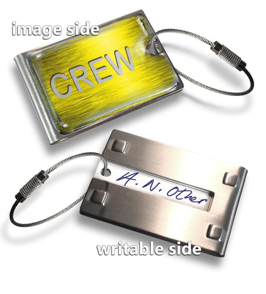 YELLOW CREW (Writable Reverse) Luggage Tag