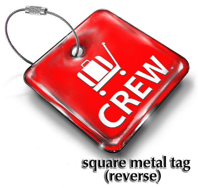 Do Not Remove From Aircraft - Crew Square Metal Tag